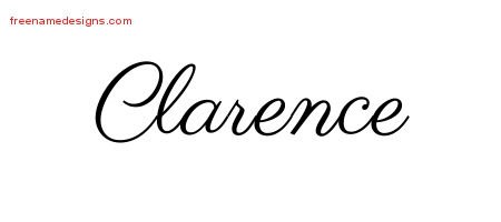 Clarence Classic Name Tattoo Designs