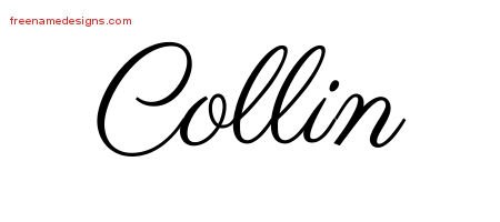 Collin Classic Name Tattoo Designs