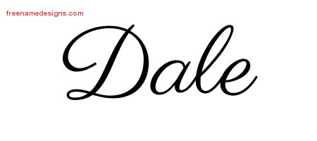 Dale Classic Name Tattoo Designs