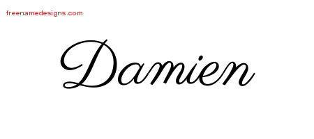 Damien Classic Name Tattoo Designs