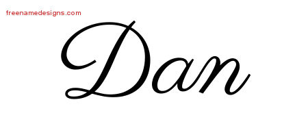 Dan Classic Name Tattoo Designs