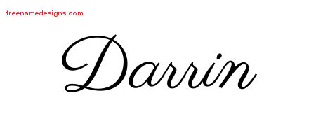 Darrin Classic Name Tattoo Designs