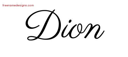 Dion Classic Name Tattoo Designs