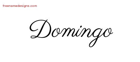 Domingo Classic Name Tattoo Designs