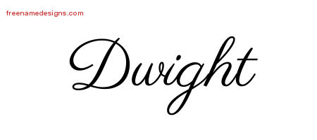 Dwight Classic Name Tattoo Designs