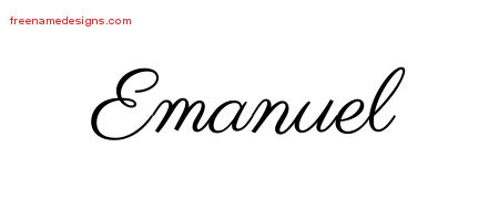 Emanuel Classic Name Tattoo Designs