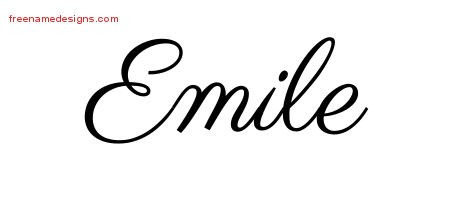 Emile Classic Name Tattoo Designs