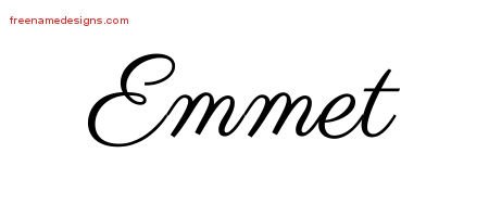 Emmet Classic Name Tattoo Designs