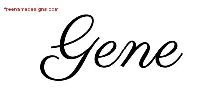 Gene Classic Name Tattoo Designs