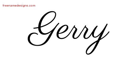 Gerry Classic Name Tattoo Designs