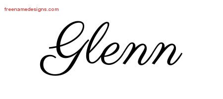 Glenn Classic Name Tattoo Designs
