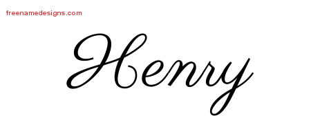 Henry Classic Name Tattoo Designs