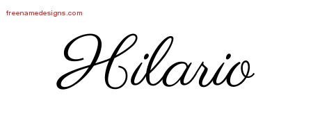Hilario Classic Name Tattoo Designs