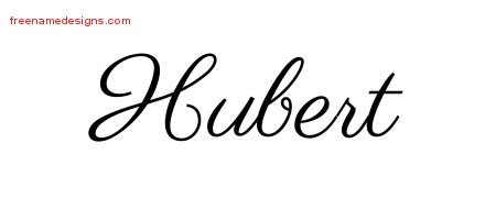 Hubert Classic Name Tattoo Designs