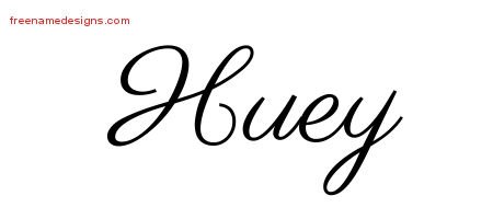 Huey Classic Name Tattoo Designs