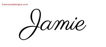 Jamie Classic Name Tattoo Designs