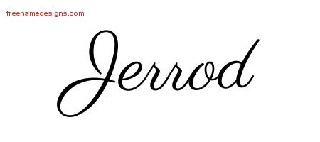 Jerrod Classic Name Tattoo Designs