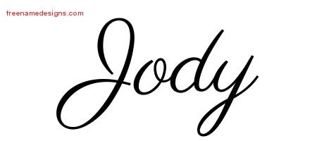 Jody Classic Name Tattoo Designs