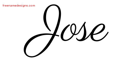 Jose Classic Name Tattoo Designs