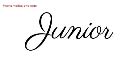 Junior Classic Name Tattoo Designs