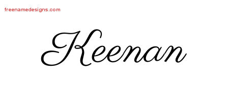 Keenan Classic Name Tattoo Designs