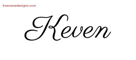 Keven Classic Name Tattoo Designs
