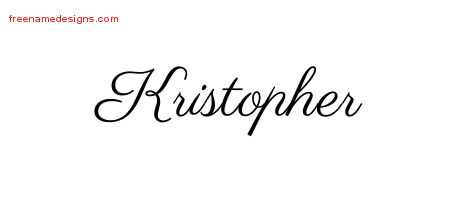 Kristopher Classic Name Tattoo Designs