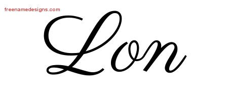 Lon Classic Name Tattoo Designs