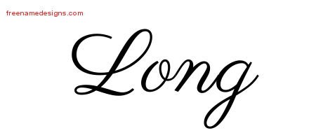 Long Classic Name Tattoo Designs