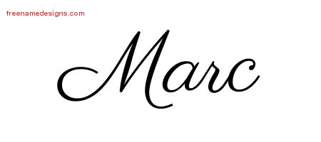Marc Classic Name Tattoo Designs