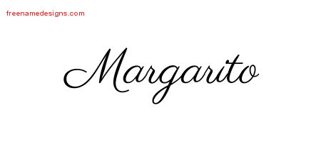 Margarito Classic Name Tattoo Designs