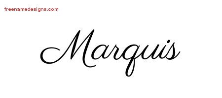 Marquis Classic Name Tattoo Designs