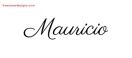 Mauricio Classic Name Tattoo Designs
