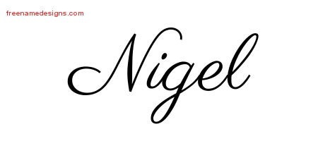 Nigel Classic Name Tattoo Designs