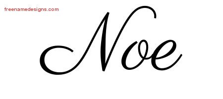 Noe Classic Name Tattoo Designs