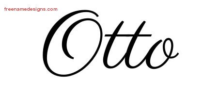 Otto Classic Name Tattoo Designs
