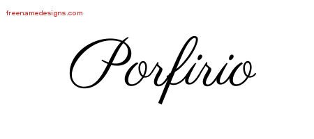 Porfirio Classic Name Tattoo Designs