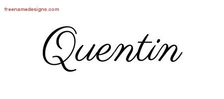 Quentin Classic Name Tattoo Designs