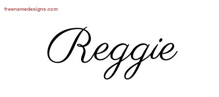 Reggie Classic Name Tattoo Designs