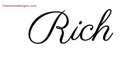 Rich Classic Name Tattoo Designs