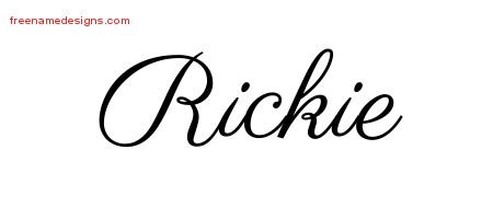 Rickie Classic Name Tattoo Designs