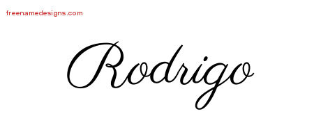 Classic Name Tattoo Designs Rodrigo Printable - Free Name Designs