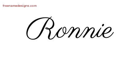 Ronnie Classic Name Tattoo Designs