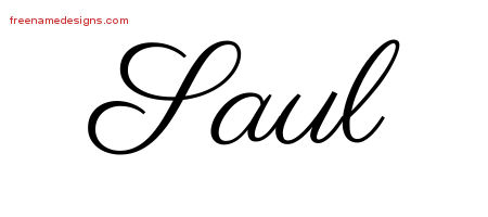 Saul Classic Name Tattoo Designs