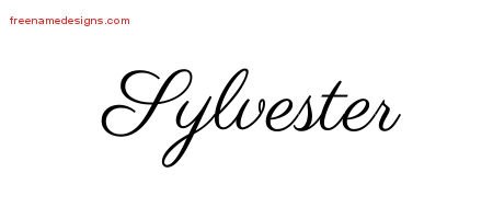 Sylvester Classic Name Tattoo Designs