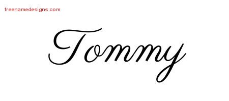 Tommy Classic Name Tattoo Designs