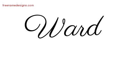 Ward Classic Name Tattoo Designs