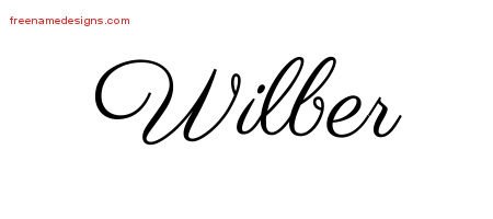 Wilber Classic Name Tattoo Designs