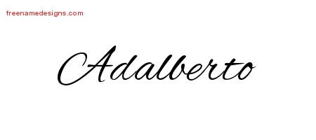 Adalberto Cursive Name Tattoo Designs
