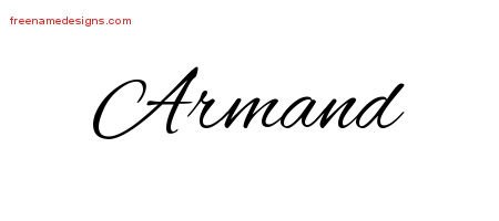 Armand Cursive Name Tattoo Designs